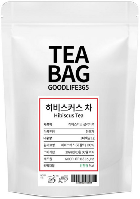 굿라이프365 히비스커스 삼각티백, 1g, 100개입, 1개
