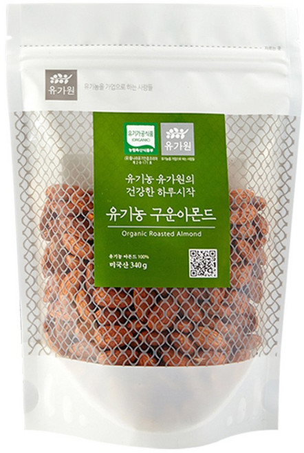 유가원 유기농 구운 아몬드, 340g, 1개