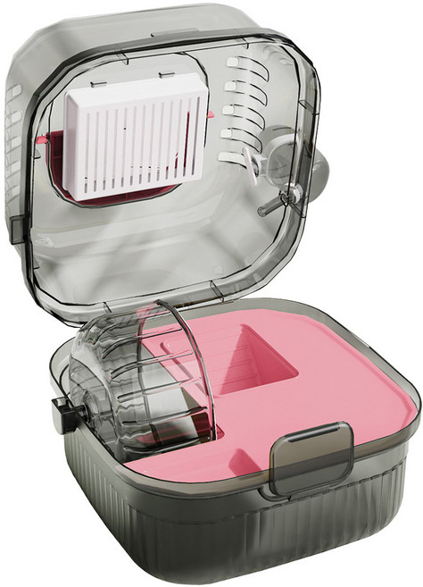 딩동펫 아웃도어 올인원 햄스터 케이지, 핑크, 1개