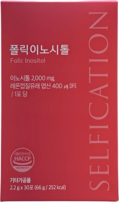 셀피케이션 독일산 미오이노시톨 천연 엽산 콜린 사과맛 30포 1BOX, 1박스, 66g - 쿠팡
