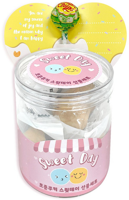 포춘쿠키 스윗데이 쿠키 5p + 사탕 선물세트 25g 랜덤발송, 1세트, 쿠키 5p + 사탕 + 엽서 + 슬립지
