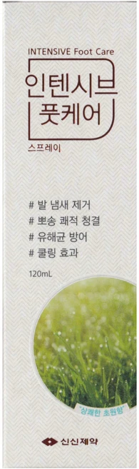 신신제약 인텐시브 풋케어 150ml 풋스프레이 발냄새 제거 쿨링효과, 3개 - 쿠팡