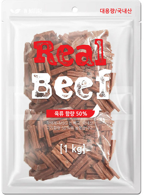 인네이처 리얼 치킨 사사미 1kg, 비프, 1개