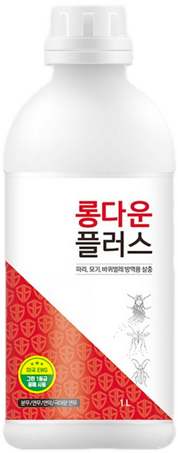 전원주택 잔디 정원 살충제 모기 파리 바퀴벌레 퇴치제 롱다운 1L + 해충트랩 2매, 1개