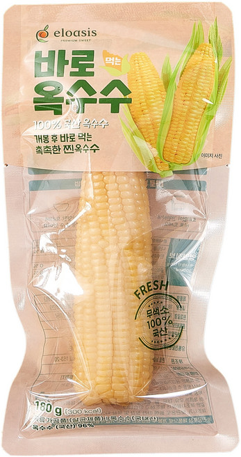 국내산 간편간식 실온보관 바로 먹는 찰옥수수, 1개, 바로 먹는 옥수수 10입