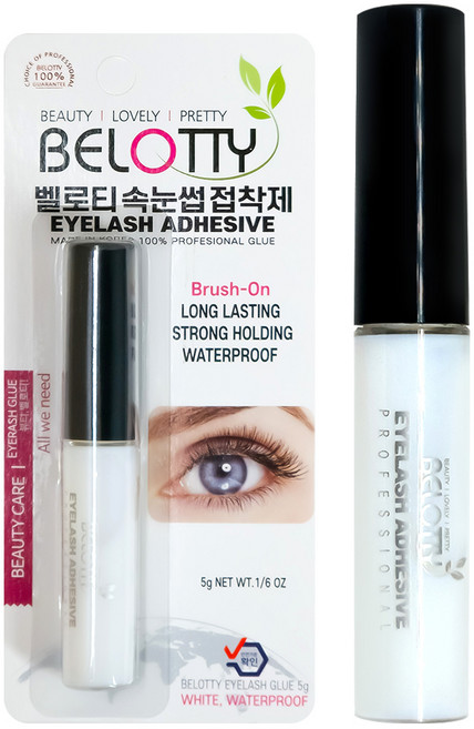 벨로티 저자극 브러쉬타입 속눈썹 글루, 1개, 화이트