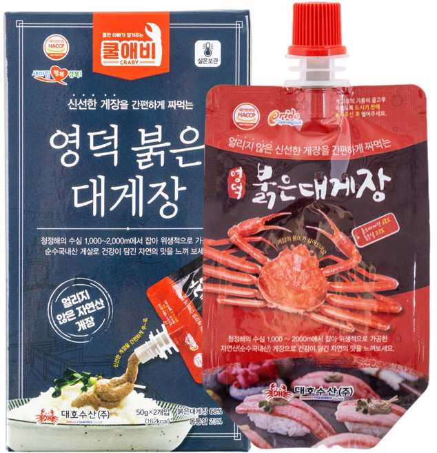 대호수산(주) 영덕붉은대게장(신선), 100g, 1개