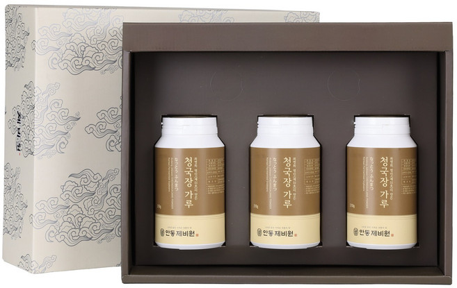 [안동제비원] 식품명인 청국장가루 선물세트 100% 국산 콩, 3개, 210g