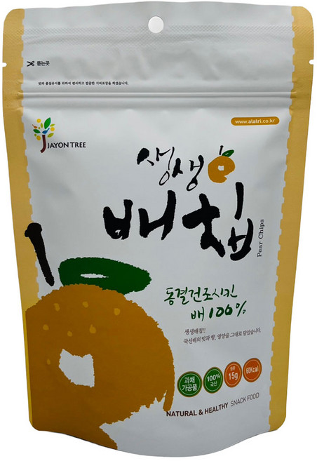 생생 동결건조 배 과일칩, 15g, 1개