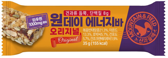 산과들에 원데이 에너지바 오리지널 35g, 40개
