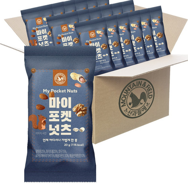 산과들에 마이포켓넛츠 하루견과, 30개