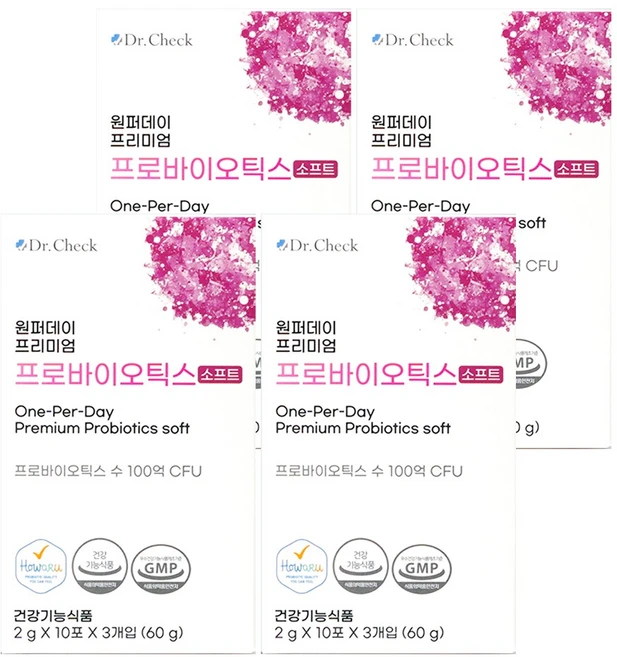 닥터체크 원퍼데이 프리미엄 프로바이오틱스 소프트, 120개, 2g - 쿠팡