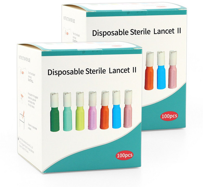 [케이솔루션] 안전란셋 채혈침 30G, 2개, 100개입