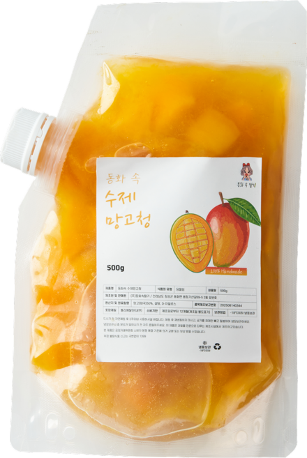 동화속 프리미엄 자일로스 홈카페 수제 망고청, 1개, 1개입, 500g