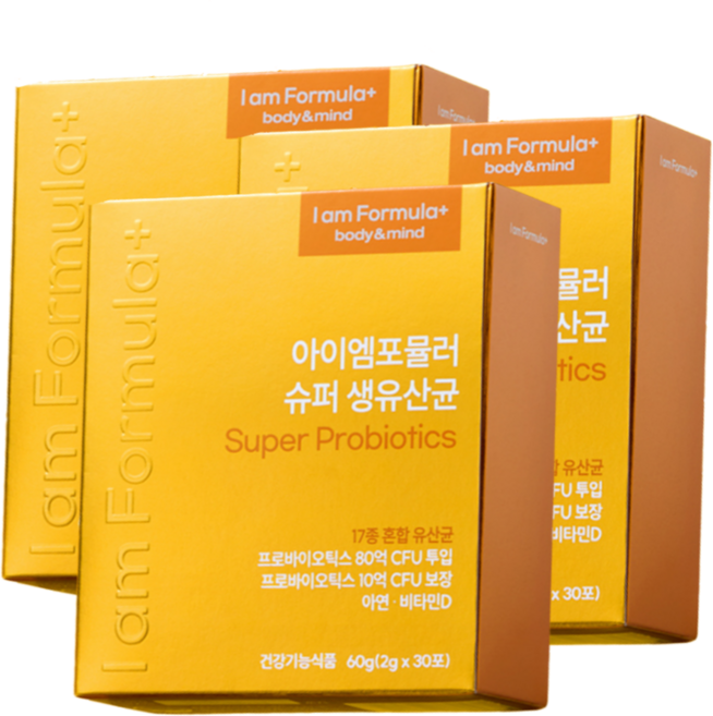 아이엠포뮬러 배케어 생유산균 프로바이오틱스 30포, 3박스, 30회분