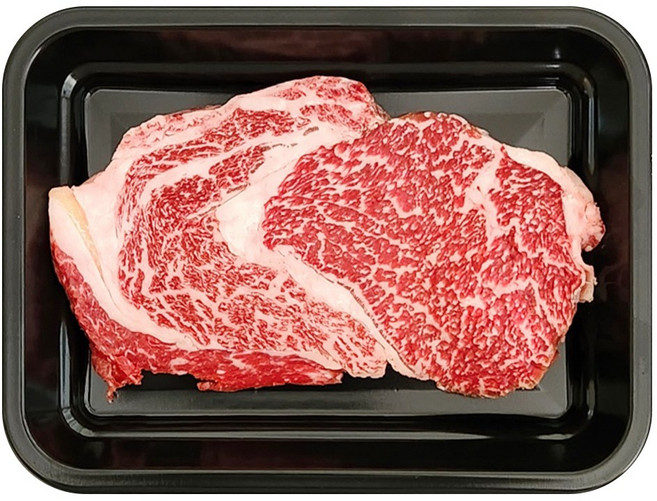 1+등급 한우 암소 꽃등심 구이용 소고기(냉장), 2개, 200g