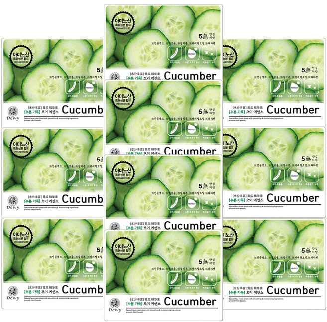듀이 에센스 마스크팩 오이 100매, 100개, 1개입