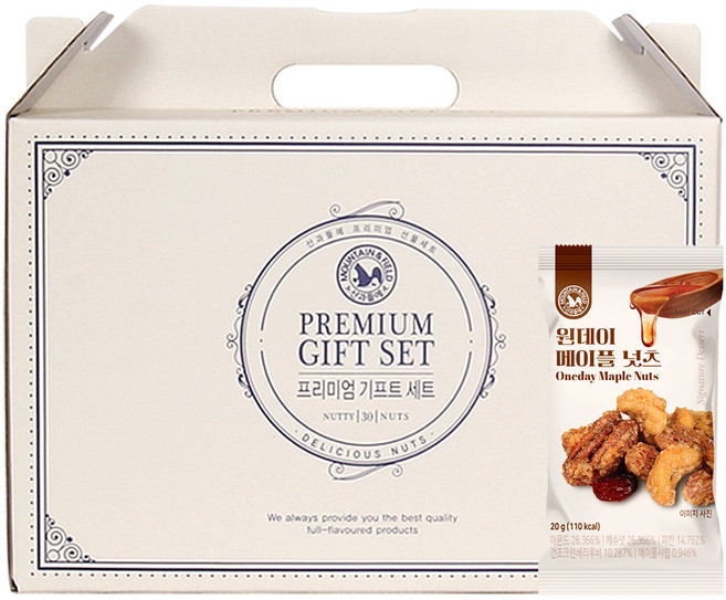 산과들에 원데이메이플넛츠 30입 선물세트, 1세트