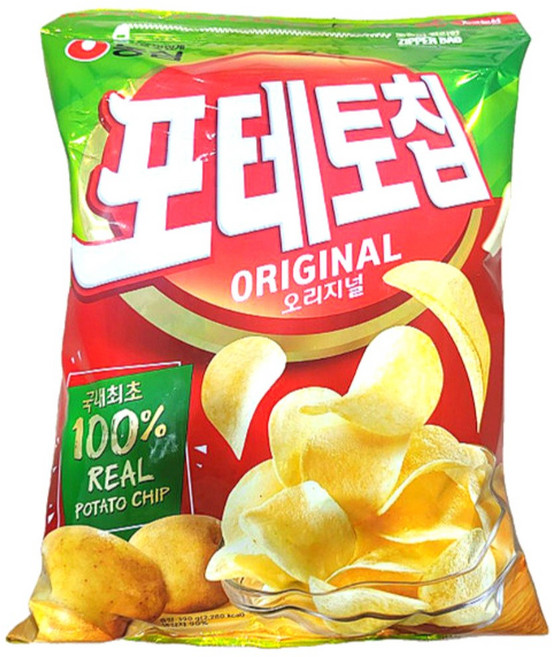 농심 포테토칩 오리지널 감자칩, 390g, 3개
