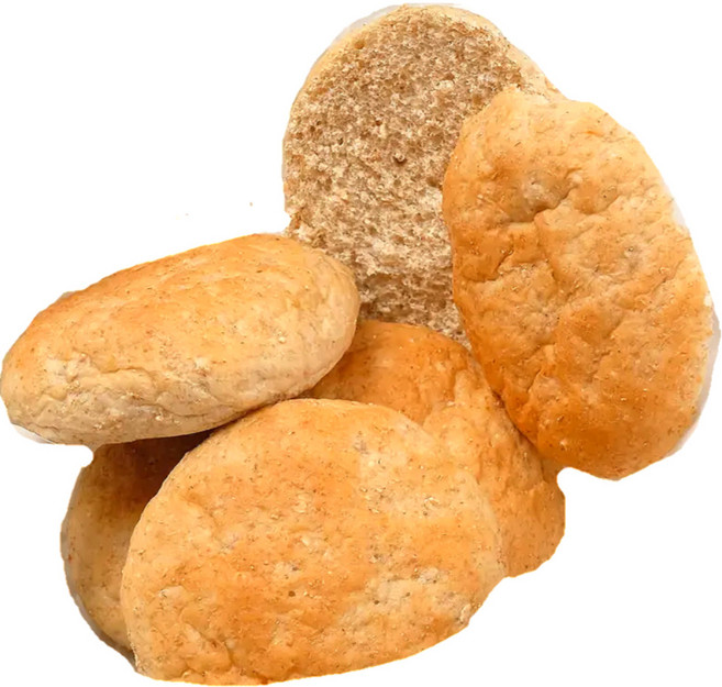 통밀정원 새싹 발아 통밀빵 햄버그빵 400g 국산 통밀 100% 무설탕 소화가 잘되는빵 식사대용 건강한 먹거리 무방부제 무유화제 무팽창제, 5개, 80g