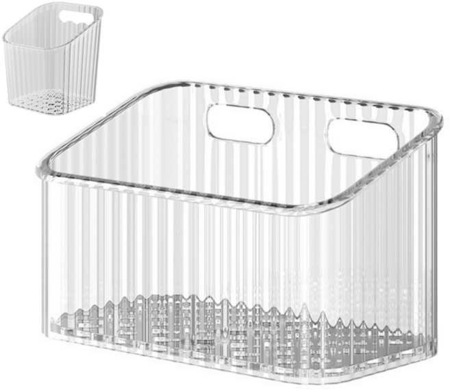 누비즈 무타공 욕실 선반 접착식 다용도 수납 선반 투명