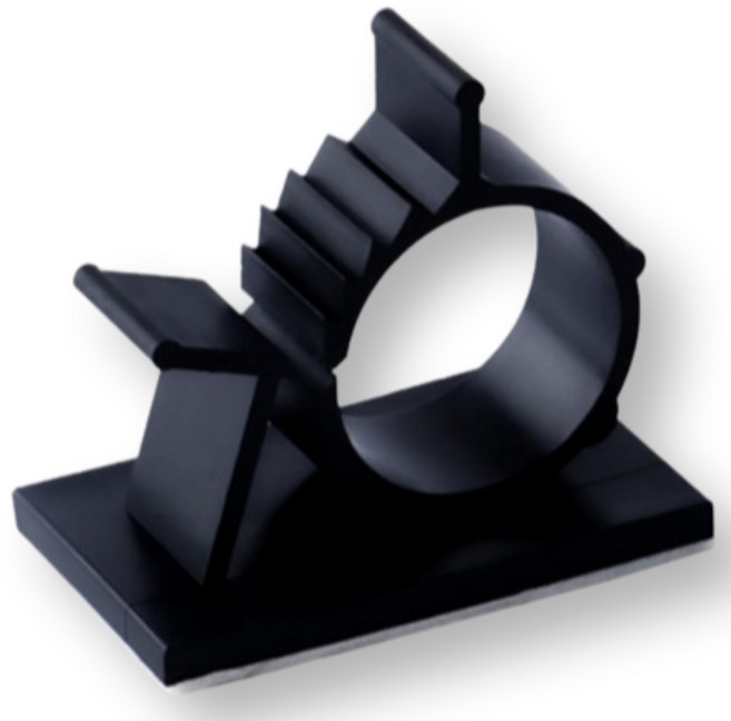 웰지움 전선 정리 클립 케이블 고정 홀더 10+1, 11개, 검정색