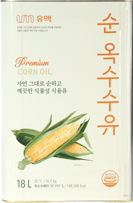 유맥 순 옥수수유, 1개, 18L