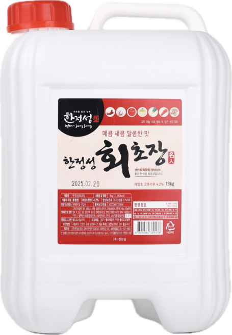 한정성 회초장 초고추장 회 횟집 업소용 대용량 식당용 13kg, 1개