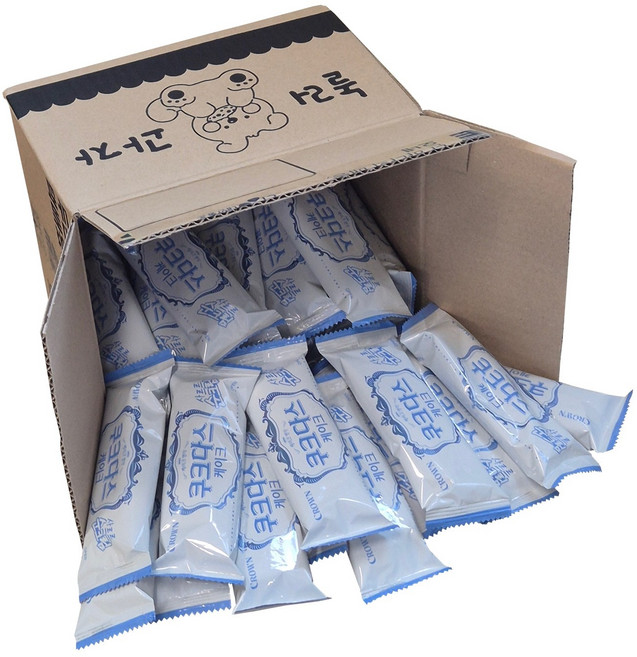 [놀러과자] 크라운 쿠크다스 케이크 대용량 개별포장, 30개, 15.4g