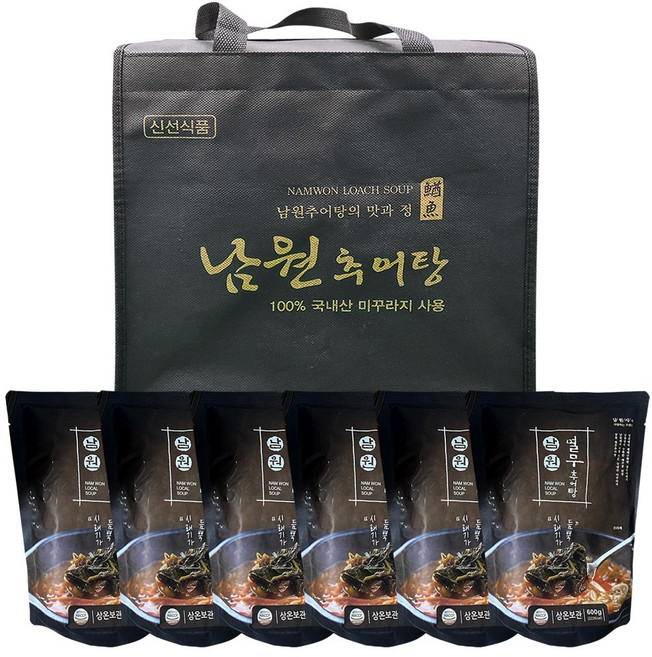 [6팩 선물세트] 현식당 남원추어탕 현추어탕 실온보관 추어탕맛집 (제피가루 동봉), 6개, 600g