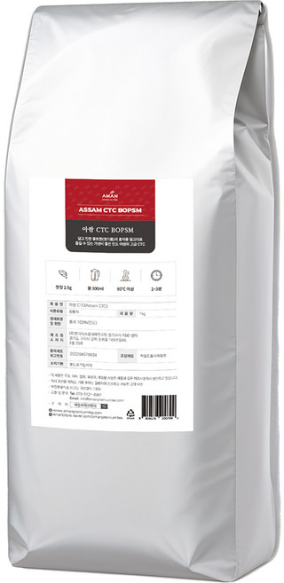 아쌈 CTC BOPSM 밀크티 카페용 대용량 아만프리미엄티, 1kg, 1개입, 1개, 1kg