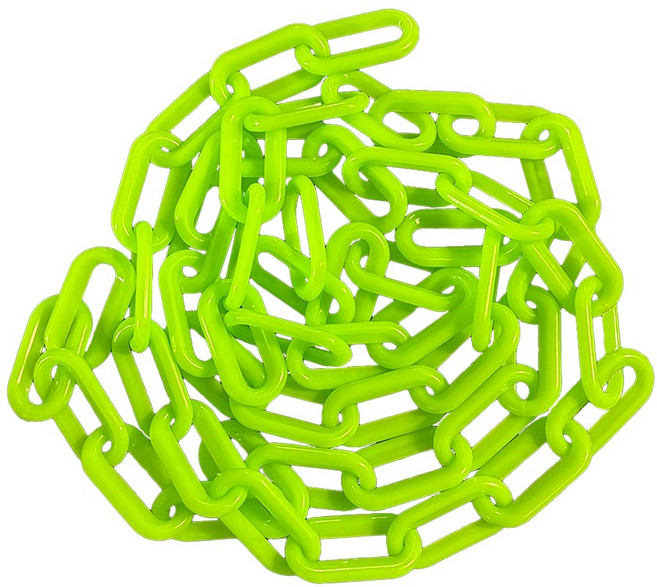 TIS 플라스틱 롤체인 형광 + S고리 2p 세트, 5세트