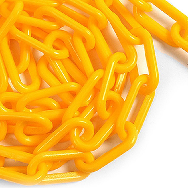 TIS 플라스틱 롤체인 노랑 + S고리 2p 세트, 2세트