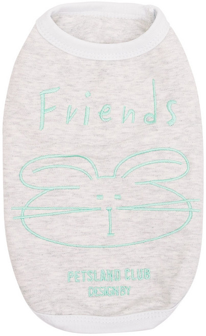 펫츠랜드 강아지 프렌즈 티셔츠, 그레이, 1개