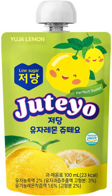 저당 저칼로리 저자극 유자레몬 쥬떼요 음료 20팩 [원산지:국산], 20개, 100ml