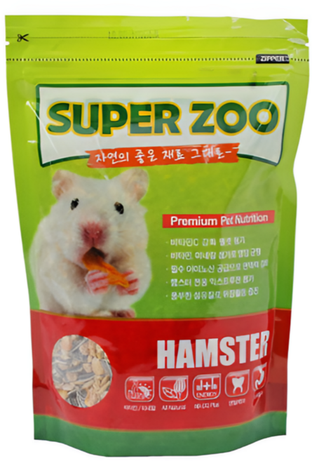 슈퍼주 햄스터 사료, 1개, 600g