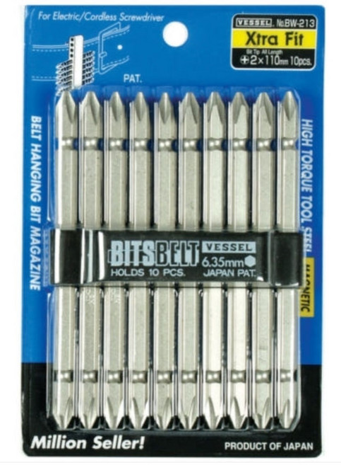베셀 VESSEL BW-213 드릴 비트세트 드라이버 비트 1판10개셋, 10개