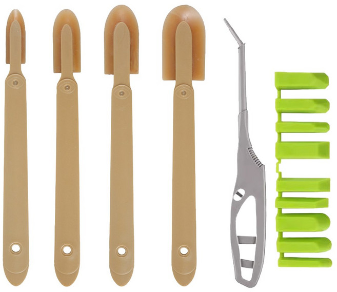 투데이리빙 5종 세트 전문가용 실리콘 헤라 셀프 줄눈 작업 도구 틈새 마감용 욕실 주방, 1세트