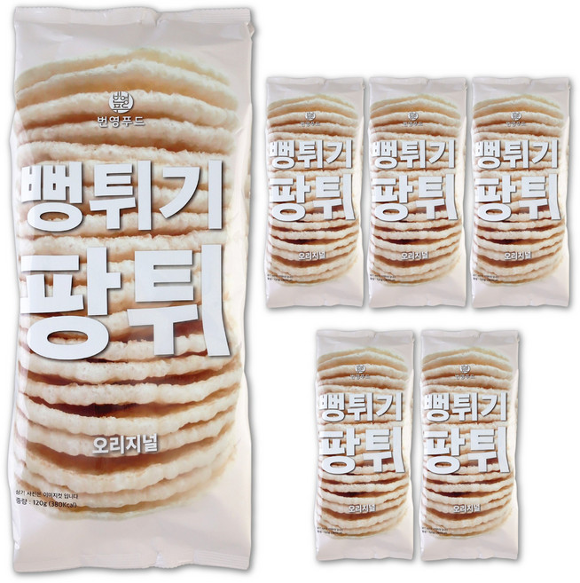 팡튀 오리지널 뻥튀기, 120g, 6개