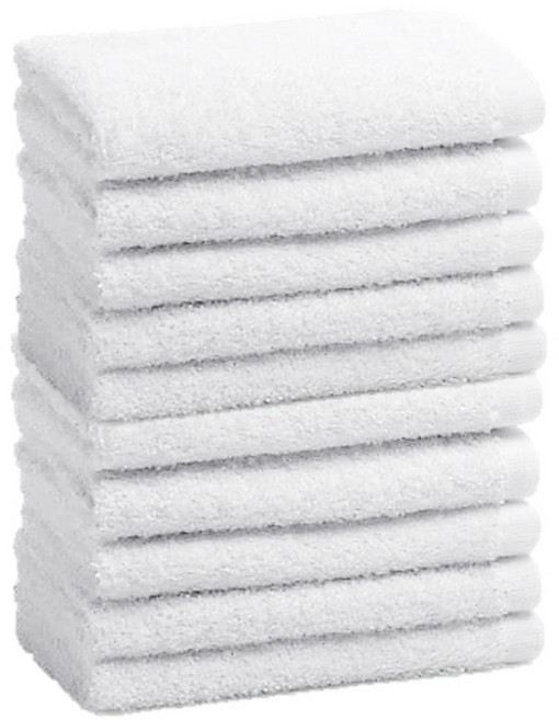 하트민 흰수건 기본타올 회수건 회타올 백색타올, 10개, 120G, 120g 백색