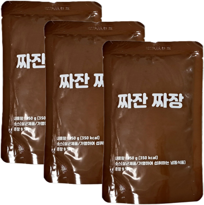국내산 재료 듬뿍 수제 만능 짜장 소스 짜잔짜장 350g, 3개