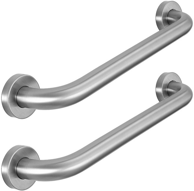 1+1 안전 손잡이 설치 식 화장실 실버 욕실 목욕 변기 안전바 복도 계단 보조 핸드레일 일자 봉 난간 대, R99677E(2개, 1세트