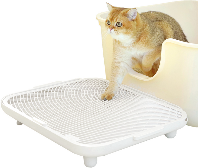 소심한호랑이 고양이 사막화방지 심쿵발판, 화이트, 1개