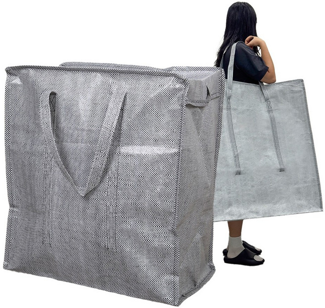 아모란나 초대형 204리터 다용도 타포린백 이삿짐 사입 여행 가방, 1개, 그레이