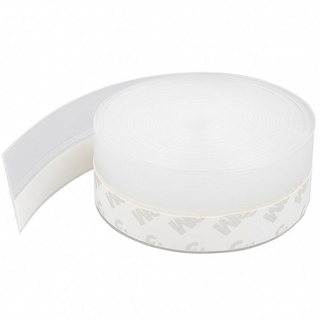 투명 문풍지 틈새 문틈 바람 막이 창문 틈막이 현관문 방문 실리콘 풍지판 현관 창틀 벌레 차단 접착 투명 35mm-15m, 1개