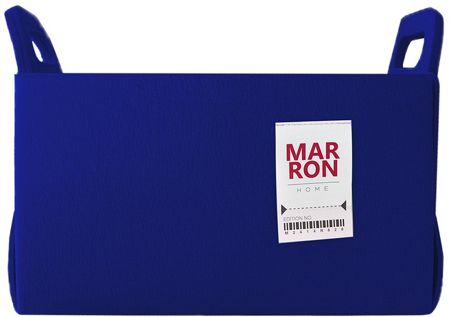 마롱즈 접이식 펠트 수납 바구니, 블루, 1개