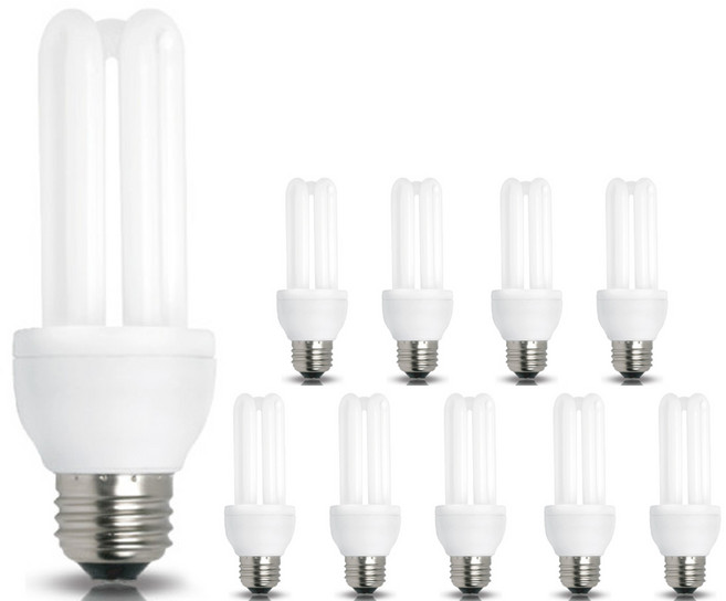 장수램프 안정기 내장형 램프 15W EL14EX-L, 전구색, 10개