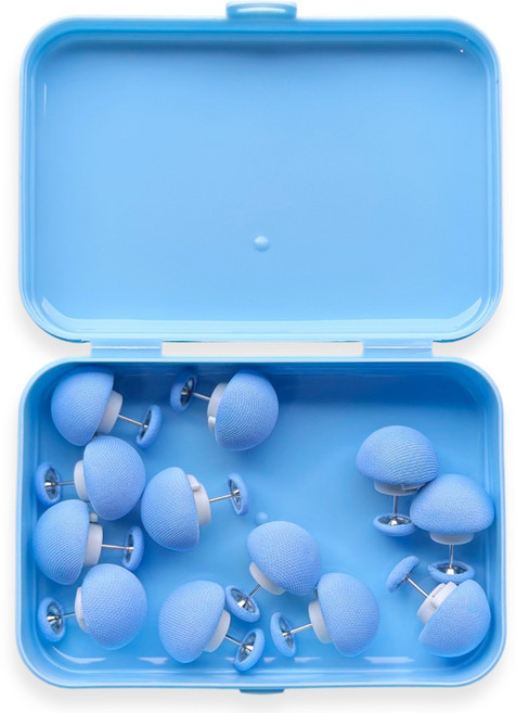 앙플러스 이불밀림방지 고정핀 12p + 케이스 세트, 블루, 1세트