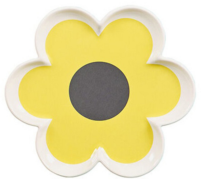 [올라카일리] 주얼리 액세서리 트레이 꽃잎 옐로우, 1개