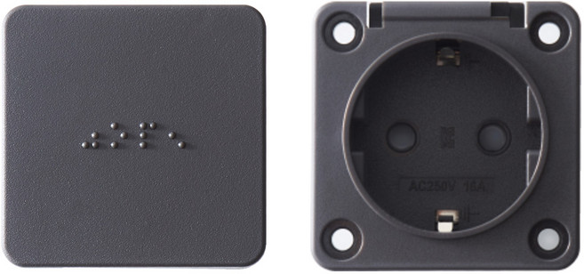 쿠스코 ZC-S1 (1구 콘센트) 빌트인콘센트 인테리어 커버 매립콘센트, 건그레이, 1개